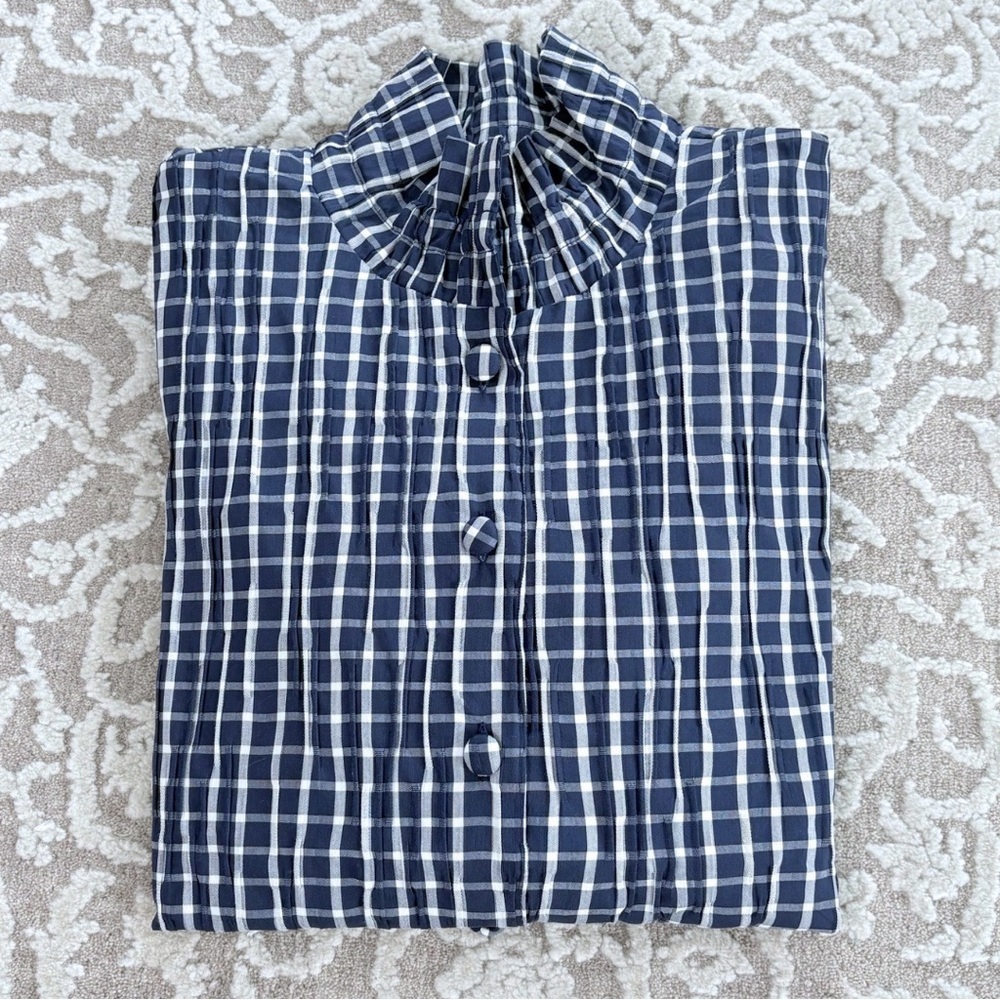 NWOT Foxcroft Carolina Crinkle 3/4 Sleeve Shirt - Picture 13 of 16